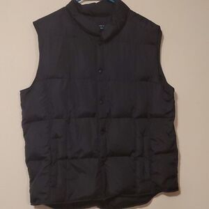 Lands End puffer vest L Navy